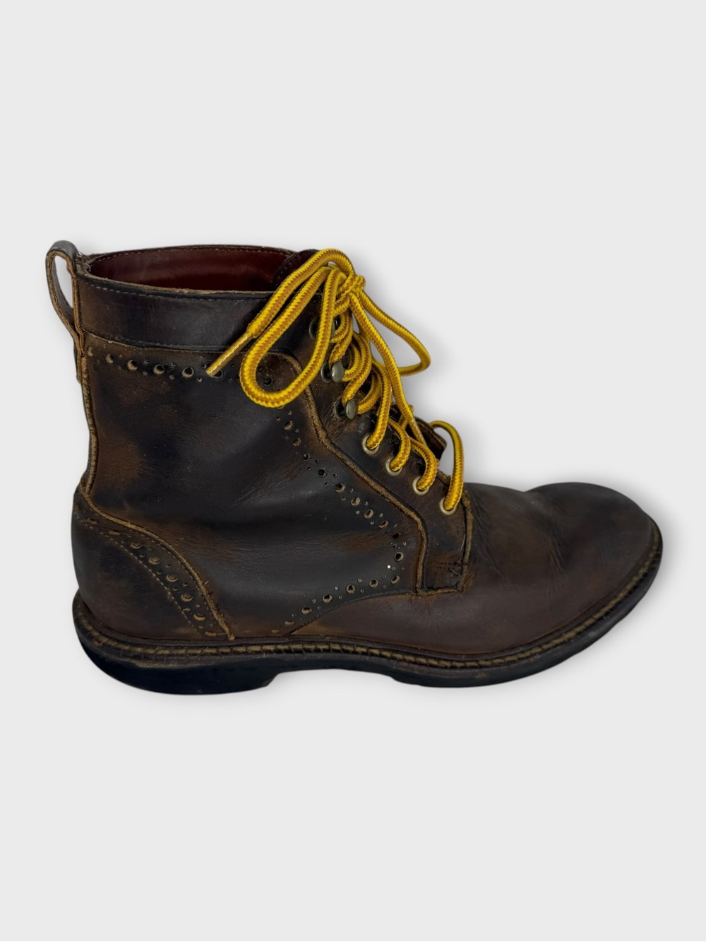 Allen Edmonds Sturgis 2.0 Brown Leather Lace Up Boots Size 8.5 Fair Cond Hipster